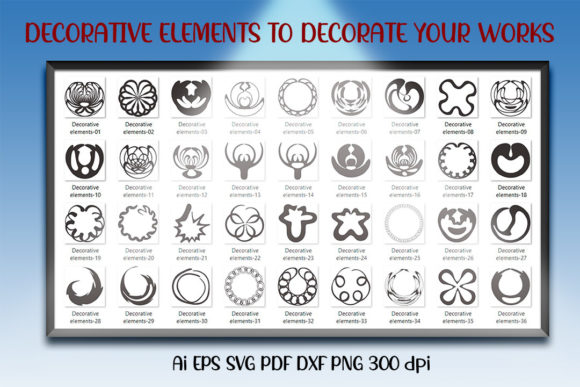 36 DECORATIVE ELEMENTS to DECORATE