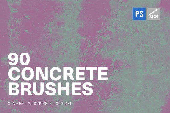 90 Concrete Texture Photoshop Brushes