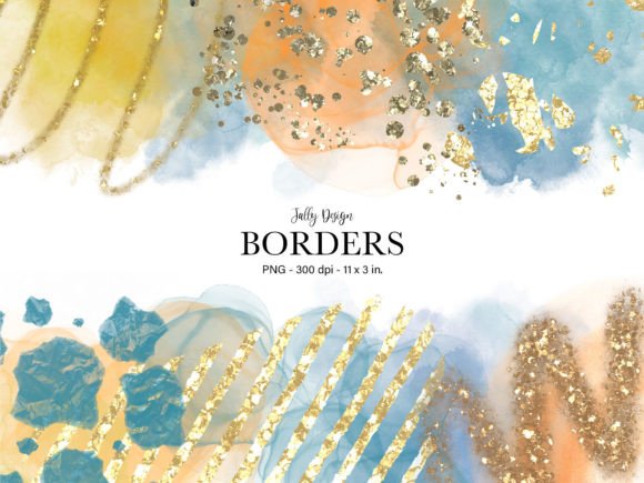 Blue Orange Alcohol Ink Abstract Borders: A Practical Guide to Elevating Your Digital and Print Projects