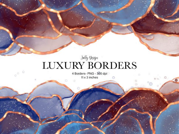 Blue Purple Alcohol Ink Borders: Elevating Digital Design with High-Quality Assets