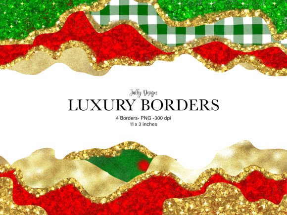 Christmas Luxury Borders Clip Art