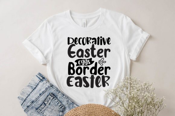 Decorative Easter Eggs Border Easter