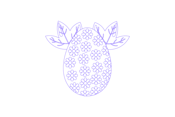 Easter Egg Icon Decorative Coloring Page
