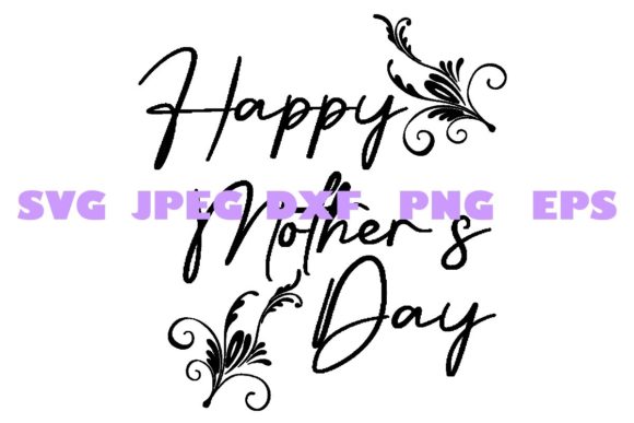 Elegant Decorative Mothers Day DXF 9