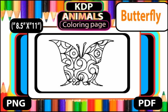Floral Butterfly Adult Coloring Page: Elevating Your KDP Interior Design