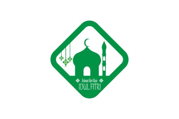 Happy Ied Fitr Logo Vector