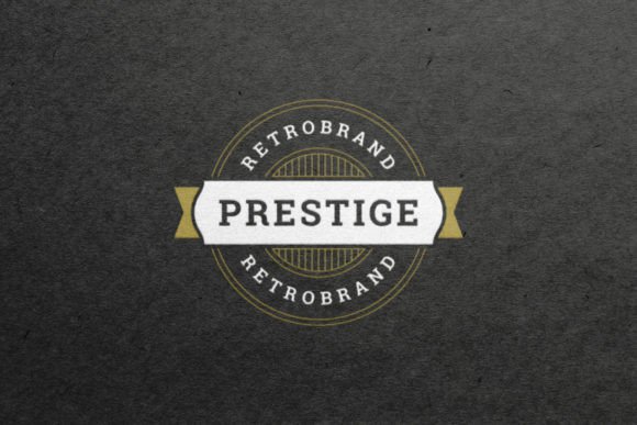 Minimalist Round Retro Logo Design