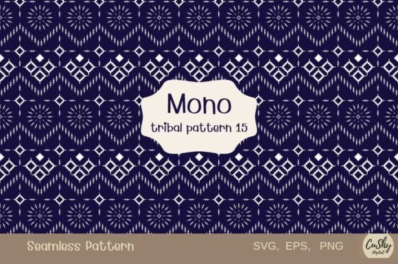 Mono Tribal Pattern15: A Seamless Decorative Asset for Festive Design