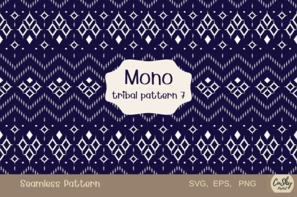 Mono Tribal Pattern7: Integrating Seamless Decorative Assets into Professional and Personal Creative Workflows