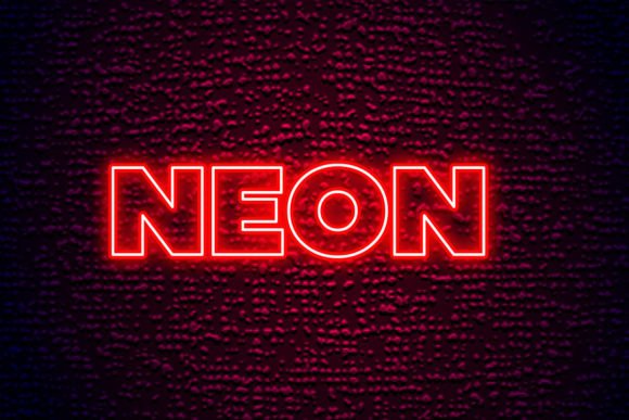 Neon Editable Lettering Neon Sign