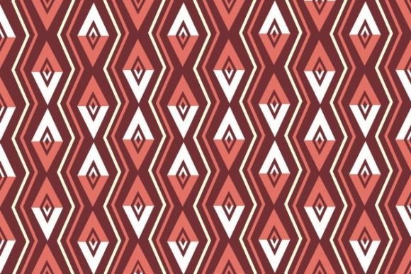 Revitalize Your Design Portfolio with Valentine Ikat Pattern White and Red