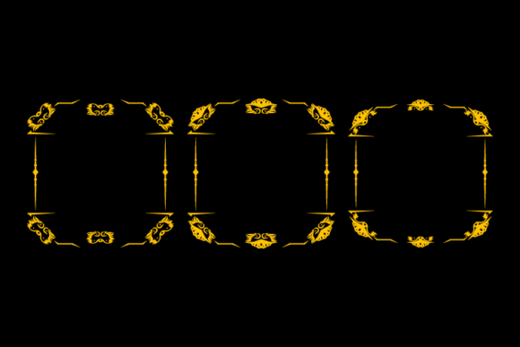Set of Frame Decorative and Ornamental