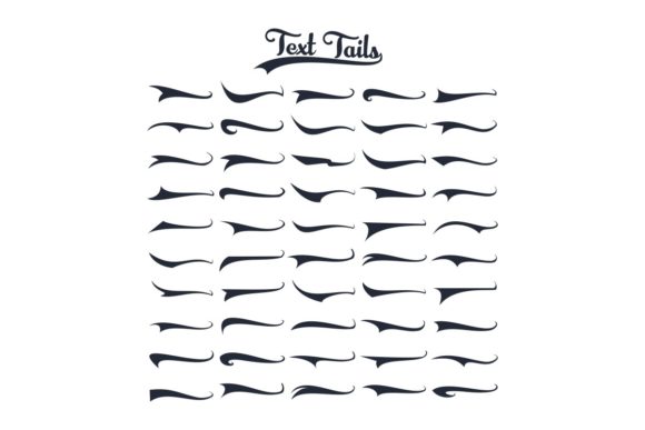 Set of Text Tail Typography Elements: A Comprehensive Evaluation
