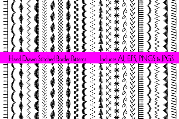 The Art of Hand-Drawn Elegance: Transforming Your Designs with Black Embroidery Stitch Borders