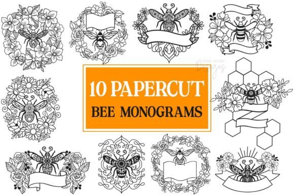The Buzz of Creativity: Mastering Papercut Floral Monograms with Bees