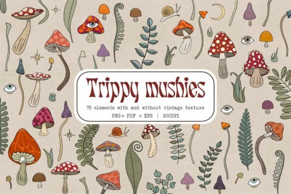 Trippy Mushroom Graphics