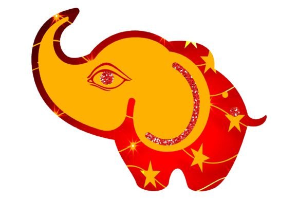 Unleash Holiday Magic with the Christmas Elephant in Red and Gold
