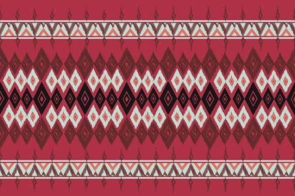Valentine Ikat Ethnic Red and Black