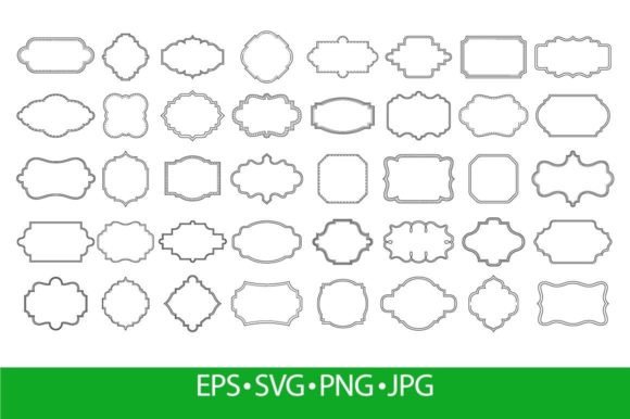 Vintage Frames. Retro Empty Label Border: Elevating Design with Timeless Elegance
