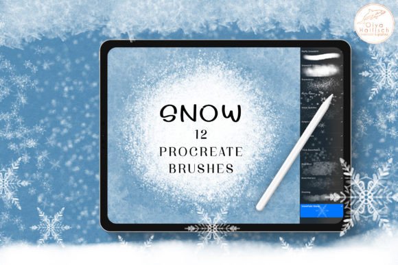 Winter Snow and Ice Procreate Brushes