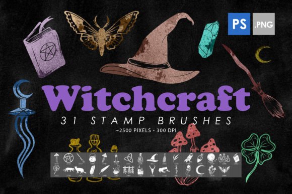 Witchcraft Stamp Brushes: Elevating Digital Art with Mystical Texture
