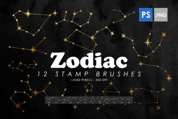 Zodiac Constellations Stamp Brushes